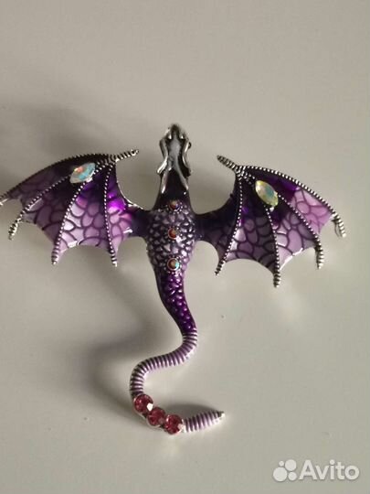 Винтажная брошь подвеска