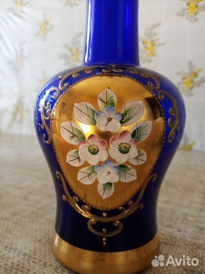 Ваза богемское стекло Чехословакия