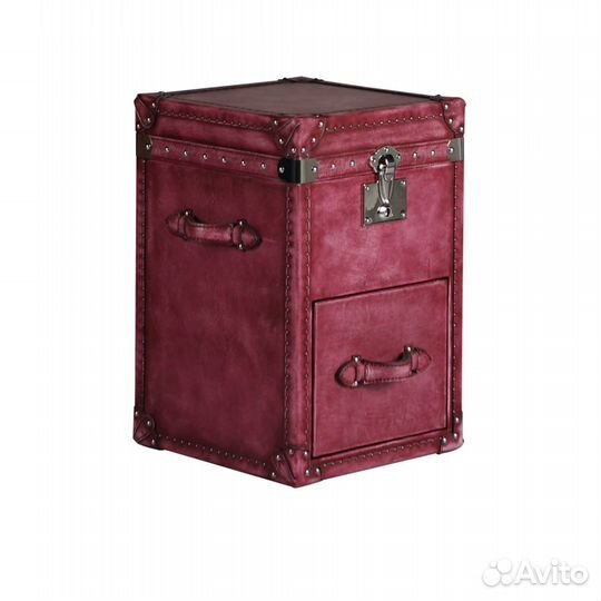 Сундук Raspberry Cow Leather and Canvas