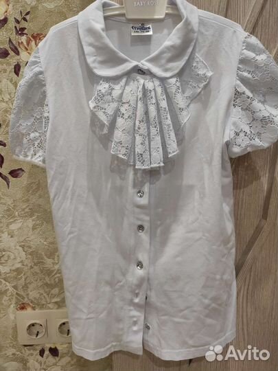 Блузка белая школьная 146