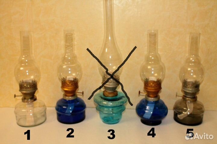 Керосиновые лампы СССР стекло