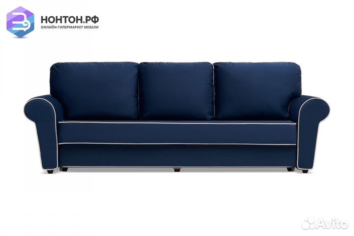 Диван еврокнижка Прованс 3-х местный темно-синий