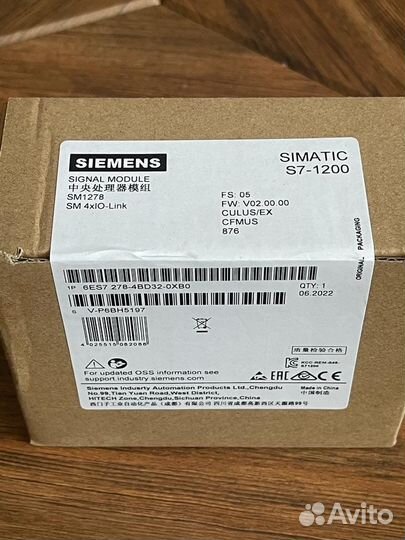 Simatic S7-1200 6ES7278-4BD32-0XB0 IO-link master