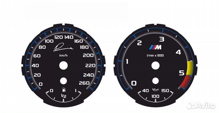 Шкалы приборов BMW 1 E87, E81, E82 (04-13)