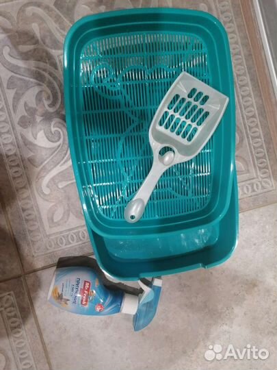 Лоток для котят, лопатка, приучатель к туалету