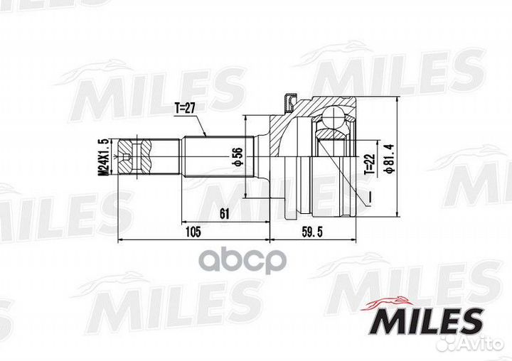 ШРУС наружный nissan primera 1.6/2.0 90-96 (GKN