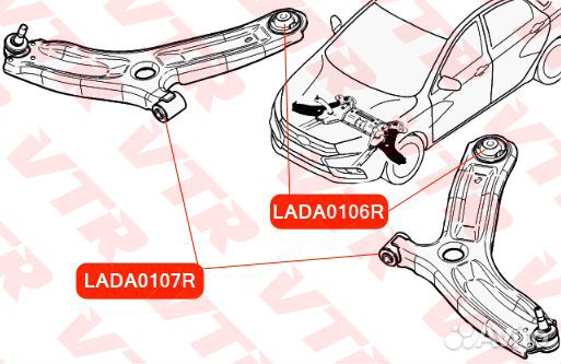 Сайлентблок рычага передней подвески, передний ваз