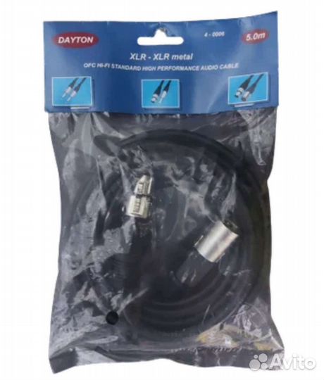 Микрофонный кабель Dayton xlr - xlr 5m
