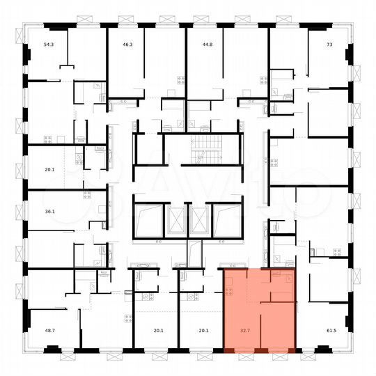 1-к. квартира, 32,7 м², 17/17 эт.