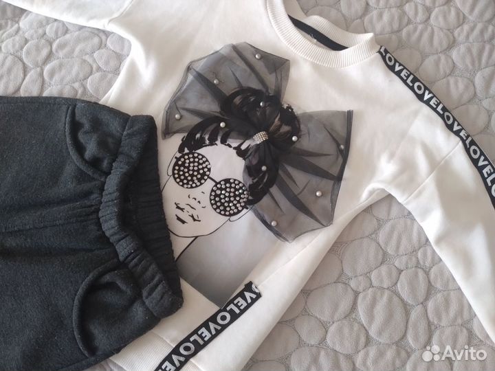 Байковый костюм для девочки