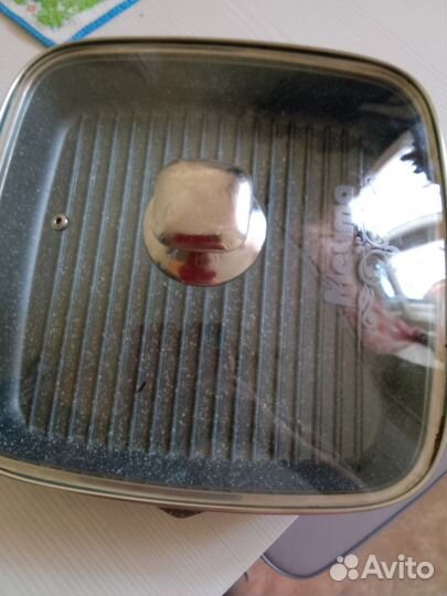 Сковорода гриль Гранит с крышкой