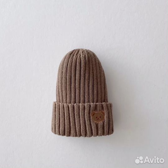 Шапка с мишкой детская