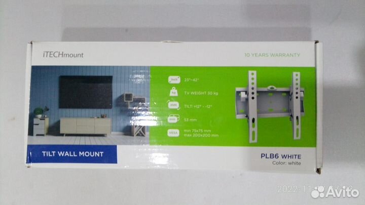Крепление для телевизора itechmount PLB6 white