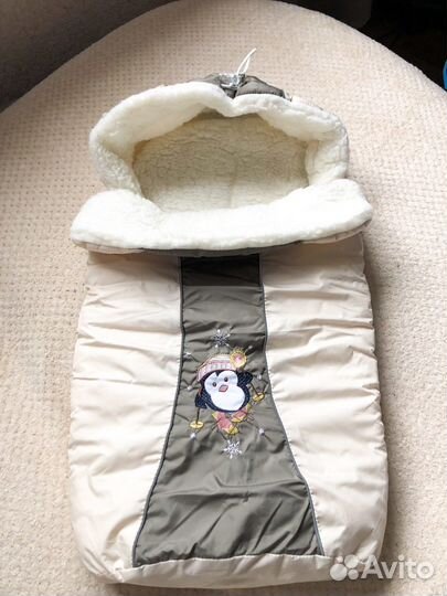 Конверт зимний в коляску на овчине