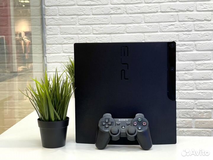 Sony PS3 Slim матовая + прошивка с играми