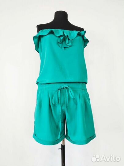 Бирюзовый лёгкий Комбинезон комбез шорты 46-48