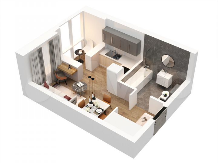 Квартира-студия, 25,8 м², 3/13 эт.