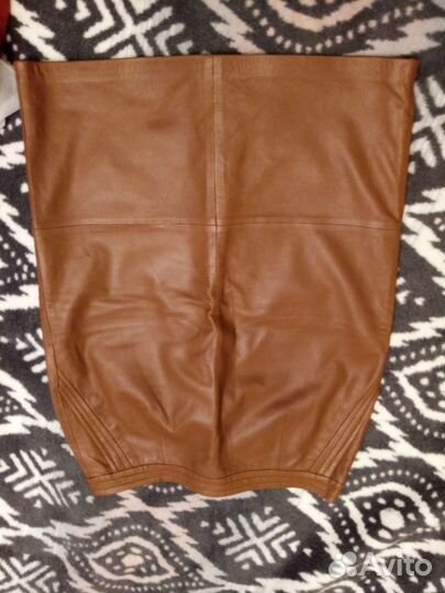 Юбка кожаная