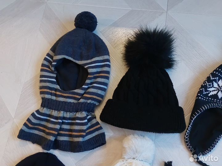 Шапки шлем зима и осень-весна на 6-9л