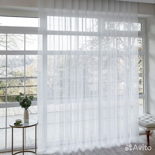 Легкий вуаль белый тюль