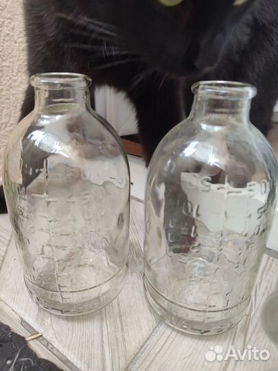 Стеклянные бутылочки советские
