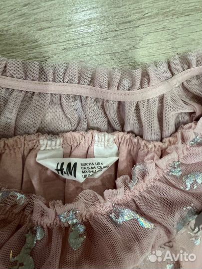 Платье для девочки с единорогами H&M 116 размер