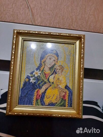 Вышитая картина- икона 25*20.Доставка