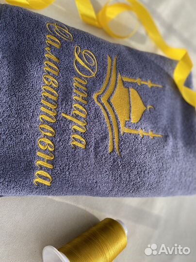 Вышивка на махровом полотенце