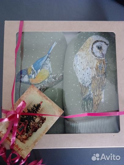 Варежки с ручной росписью