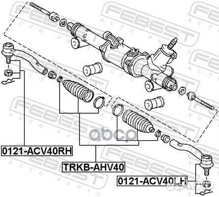 Пыльник рулевой рейки toyota camry/hybrid (asia