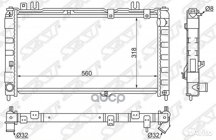 Радиатор Datsun mi-Do 14- / on-DO 14-19 / LADA