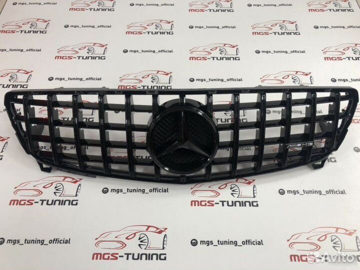 Решетка Mercedes A-class w176 GT style black + AMG