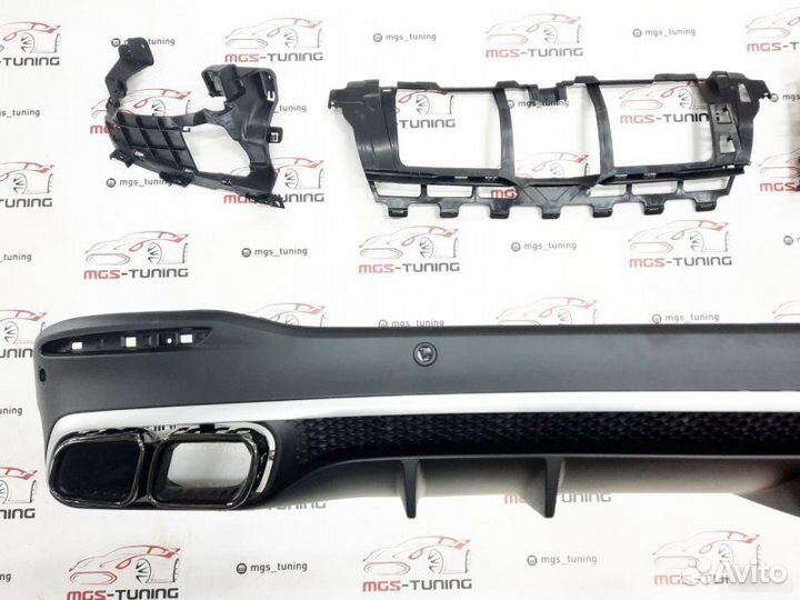 Диффузор с черными насадками 63 на GLS-Class X167