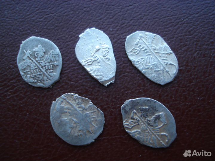 Набор 5 старинных чешуек - царя Михаила Романова