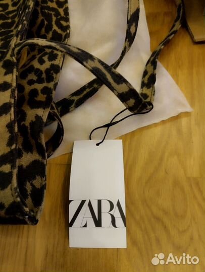 Сумка на плечо Zara из очень плотного хлопка