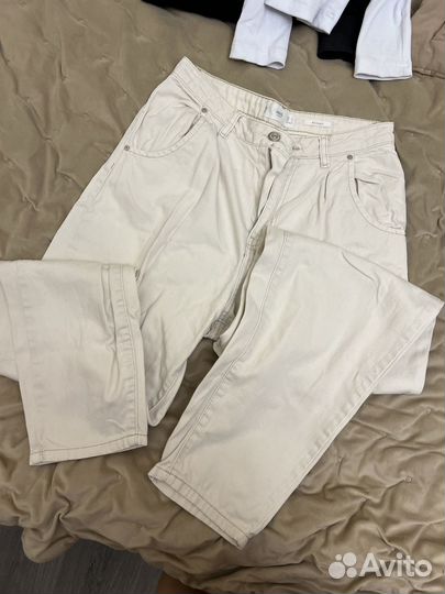 Джинсы бежевые Mango