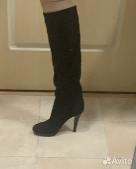 Сапоги замша кожа Vero Cuoio