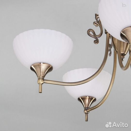 Подвесная люстра Eurosvet Лира 60053/5 античная бр