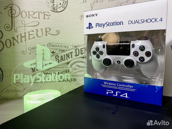 PS4 Slim + новый геймпад, гарантия, игры