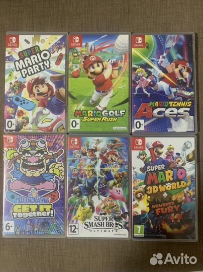 Игры Mario Nintendo switch: Golf, Tennis, Party