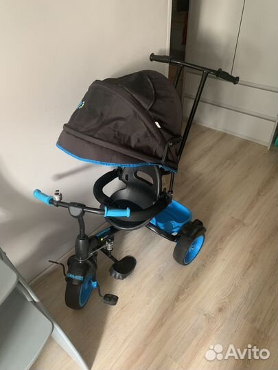 Детский велосипед трехколесный с ручкой