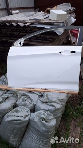 Дверь передняя левая hyundai solaris 2011года