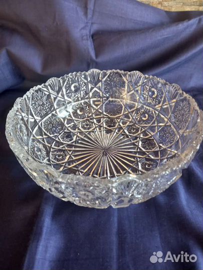 Ваза для фруктов СССР хрусталь