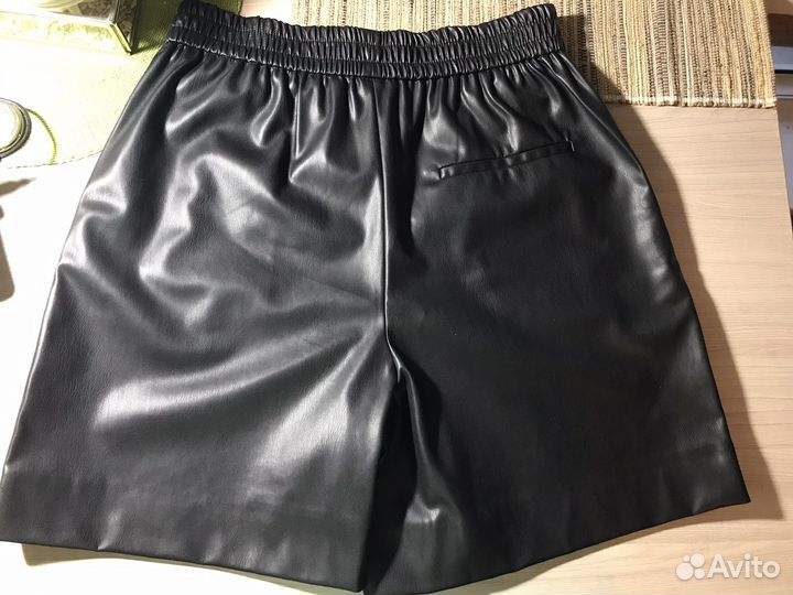 Шорты Zara эко-кожа