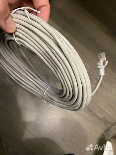 Новый Интернет кабель 20м, rj45, cat 5e, UTP патчк