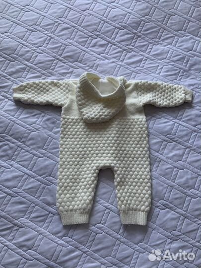 Вязаный комбинезон для малыша 62 68