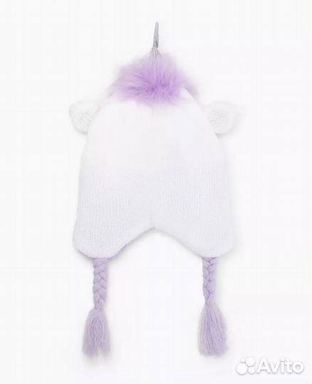 Шапочка-единорог для девочки 6-8 лет