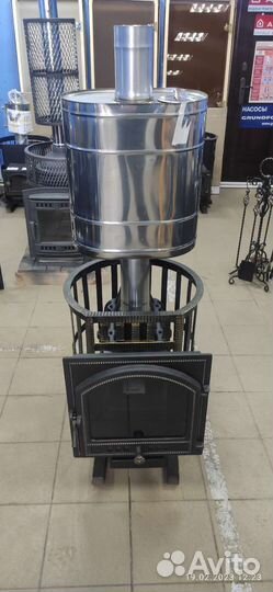 Печь для бани Везувий Легенда 16 (205) +Бак 55 л