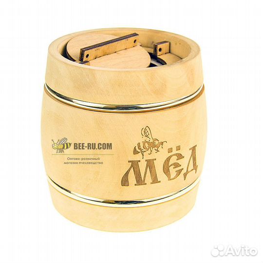 Бочонок медовый из липы Купеческий (темный) 0.5 кг