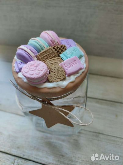 Баночки с декором из полимерной глины